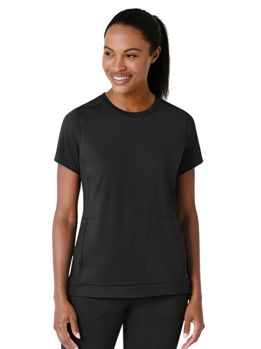 Women's Two-Pocket Flex-n-Reach Crew Neck Scrub Top