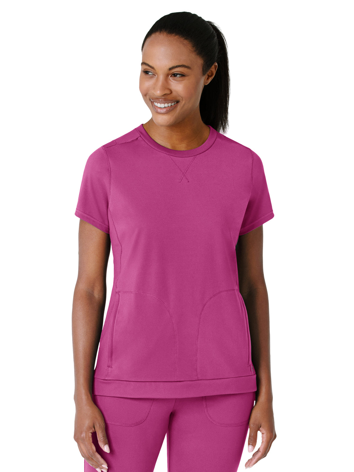 Women's Two-Pocket Flex-n-Reach Crew Neck Top