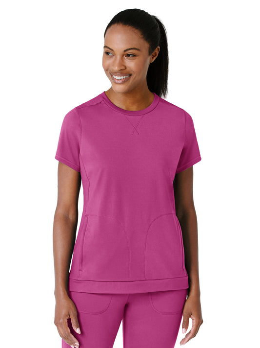 Women's Two-Pocket Flex-n-Reach Crew Neck Scrub Top