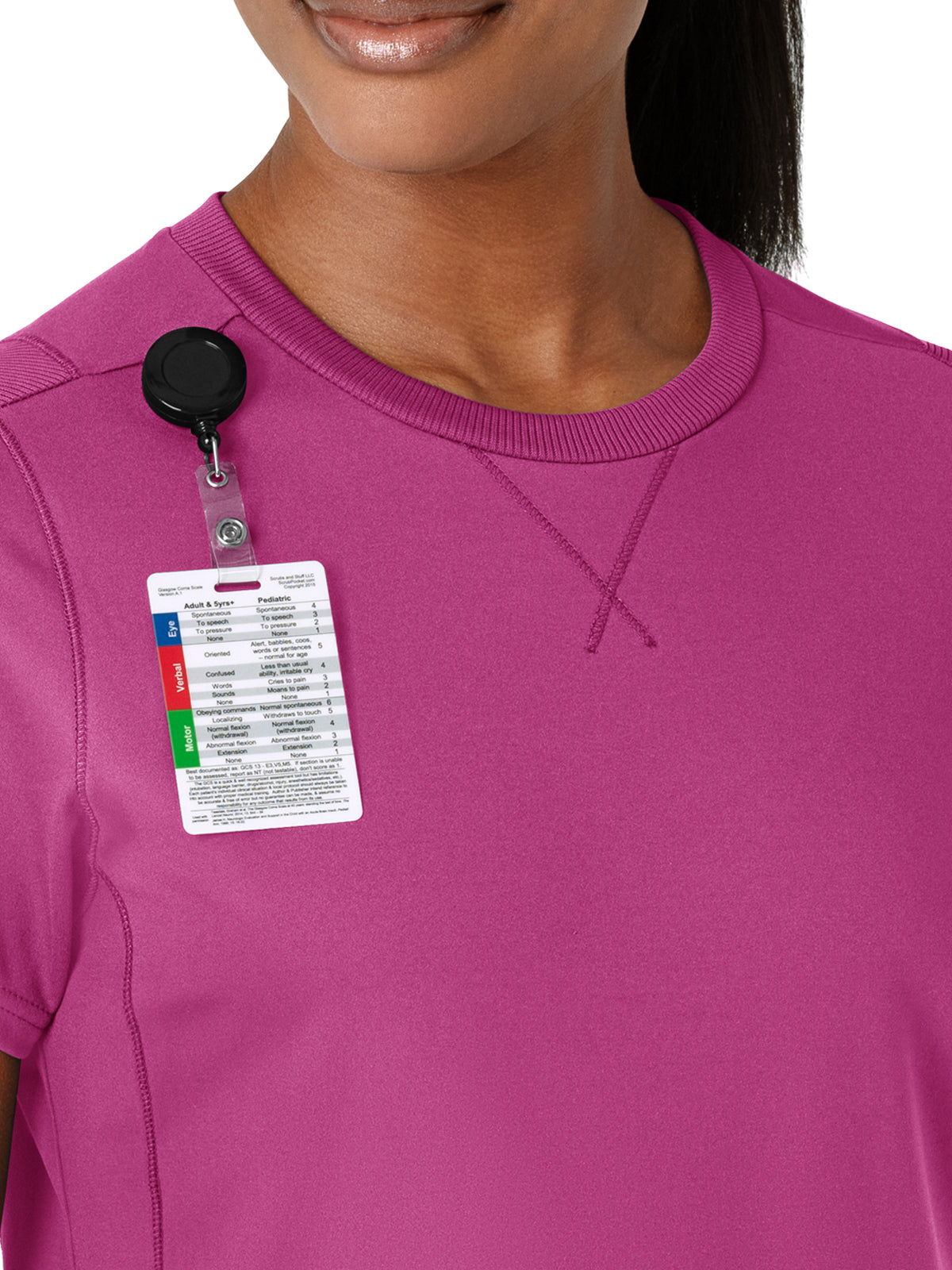 Women's Two-Pocket Flex-n-Reach Crew Neck Top