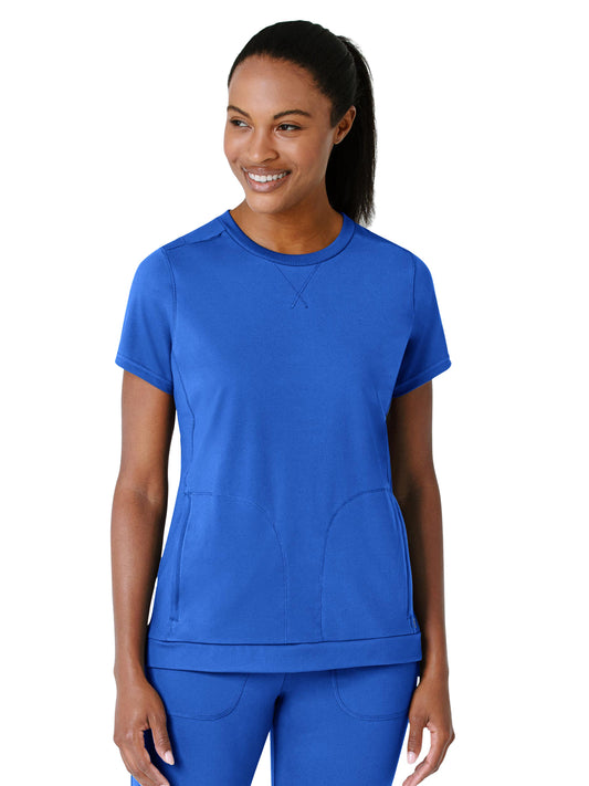 Women's Two-Pocket Flex-n-Reach Crew Neck Scrub Top