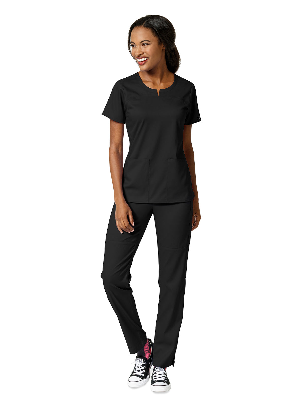 Women's 4 Pocket Notch Neck Top