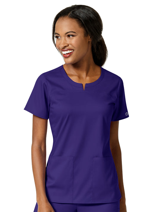 Women's 4 Pocket Notch Neck Top