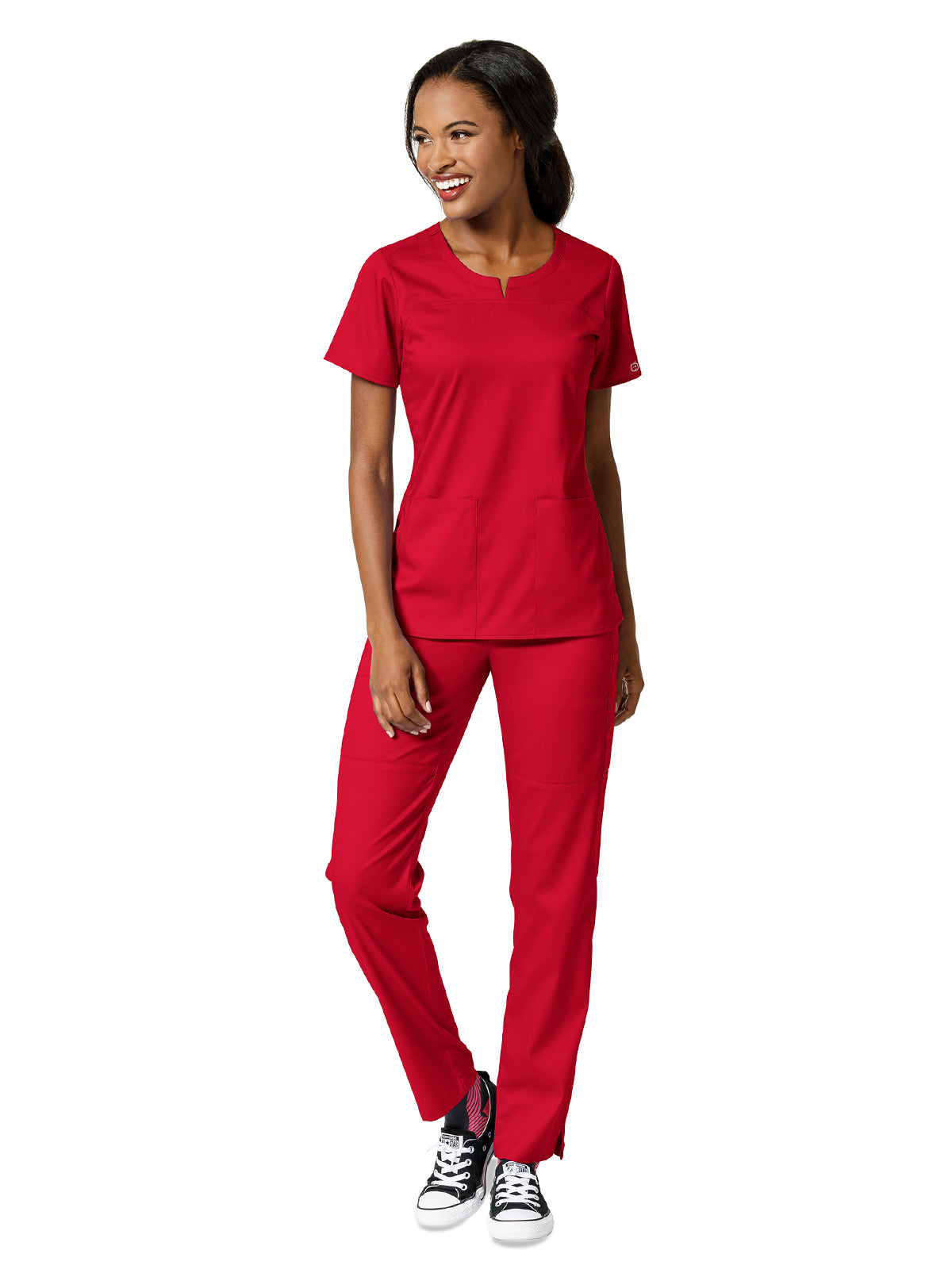 Women's 4 Pocket Notch Neck Top