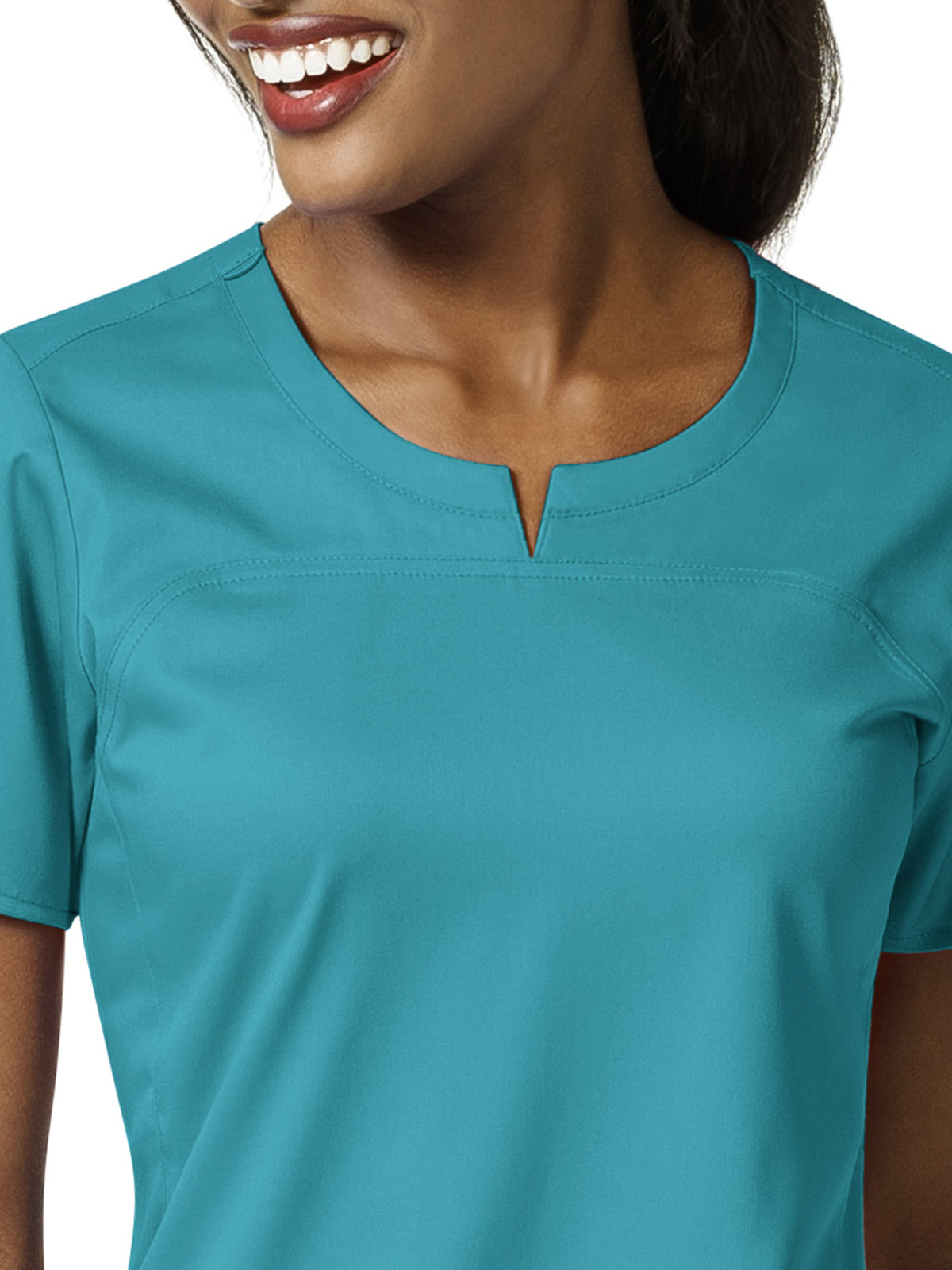 Women's 4 Pocket Notch Neck Top