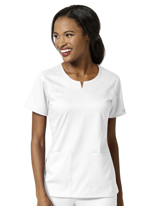 Women's 4 Pocket Notch Neck Top