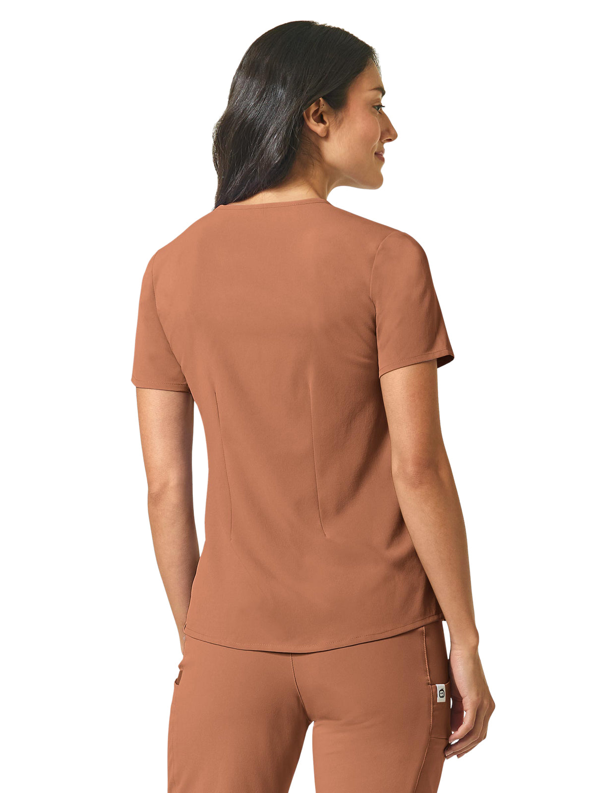 Women's One-Pocket Mandarin Collar Tuck-In Top