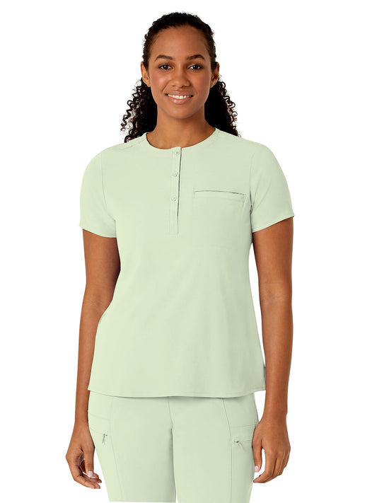 Women's One-Pocket Mandarin Collar Tuck-In Top