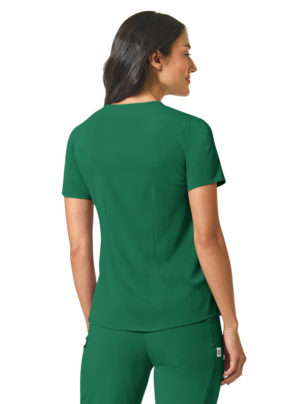 Women's One-Pocket Mandarin Collar Tuck-In Top