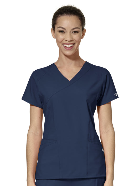 Women's Ten-Pocket Mock Wrap Top