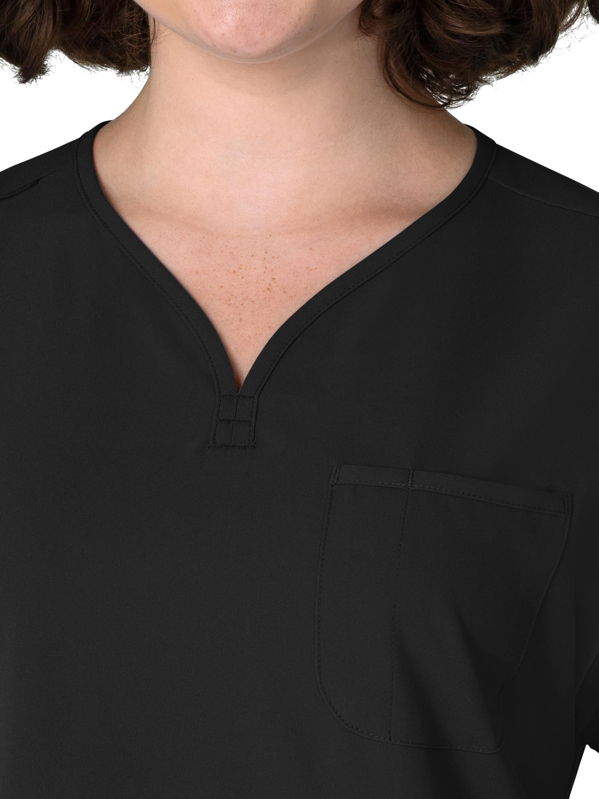 Women's Three-Pocket Y-Neck Dolman Scrub Top