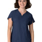 Women's Three-Pocket Y-Neck Dolman Scrub Top