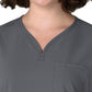 Women's Three-Pocket Y-Neck Dolman Scrub Top