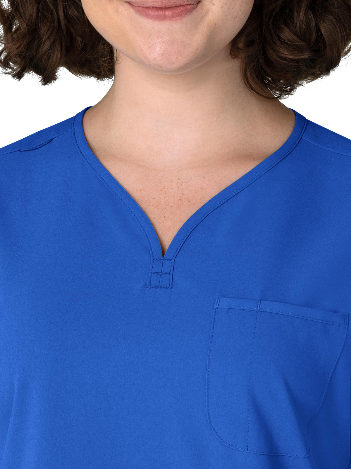 Women's Three-Pocket Y-Neck Dolman Scrub Top