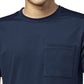 Men's One-Pocket Crew Neck Scrub Top