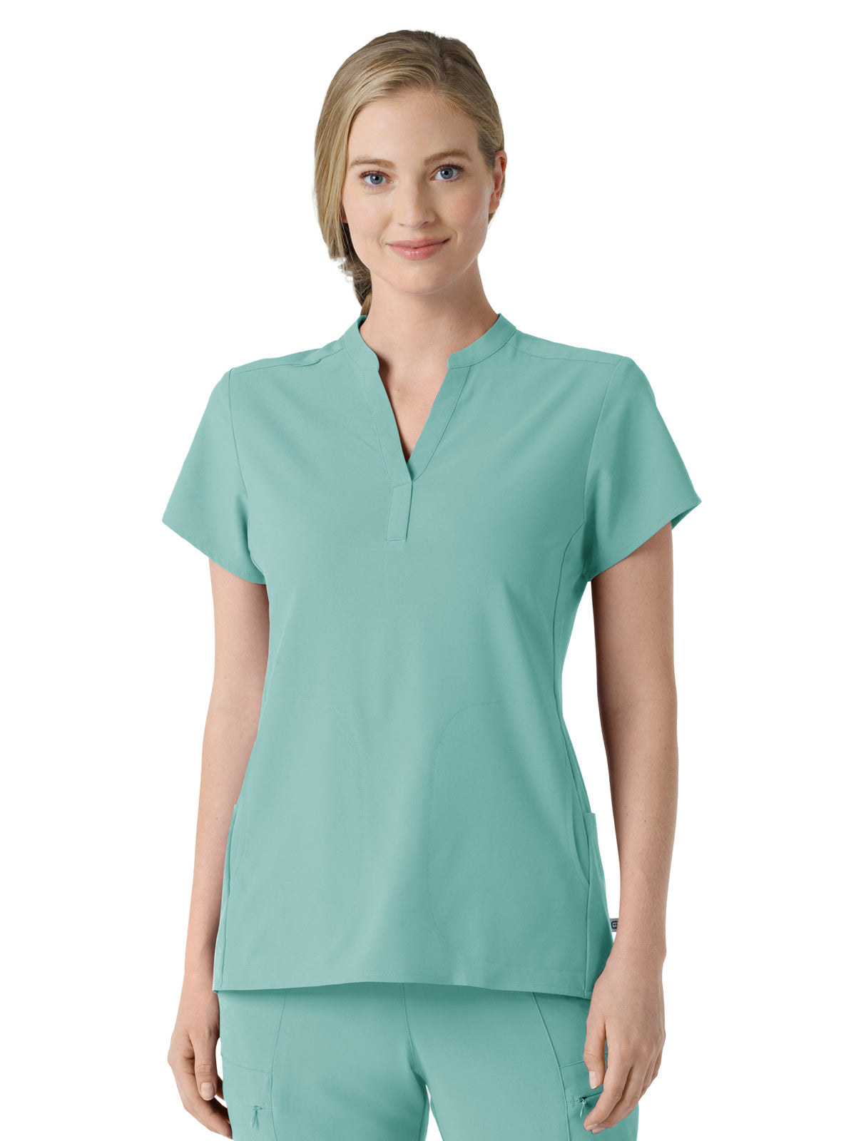 Women's Four-Pocket Mandarin Collar Top