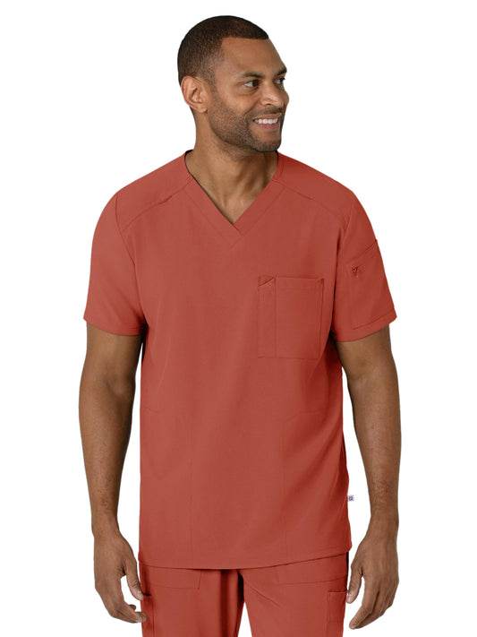 Men's V-Neck 5-Pocket Scrub Top