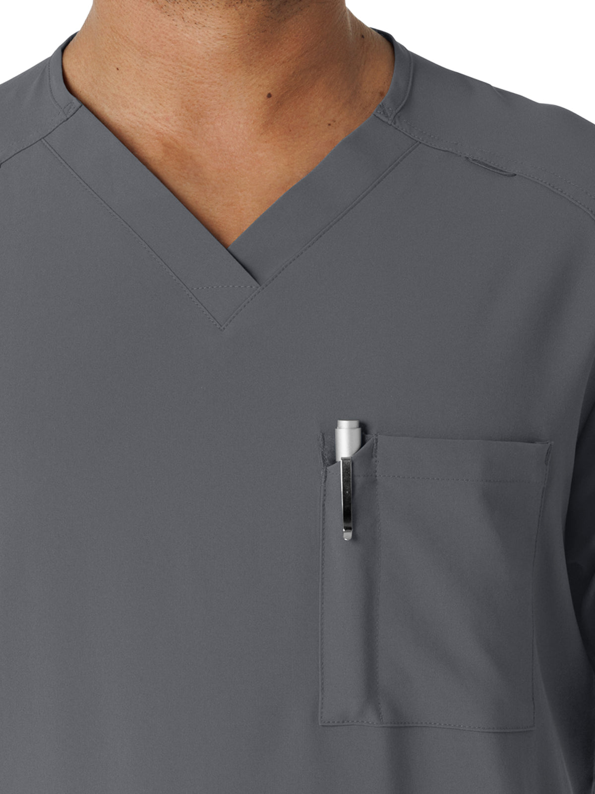 Men's V-Neck 5-Pocket Scrub Top