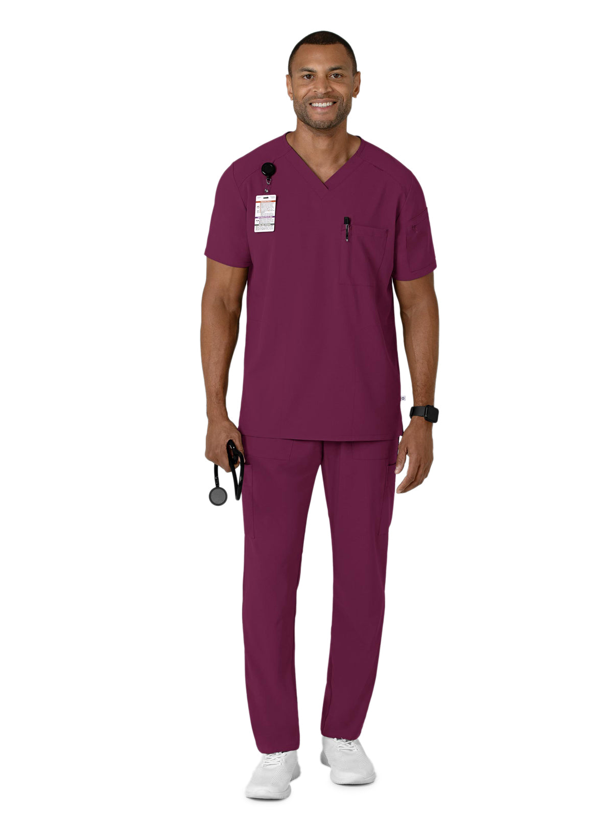 Men's V-Neck 5-Pocket Scrub Top