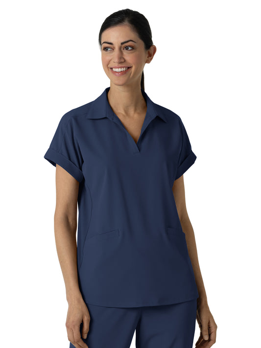 Women’s Two-Pocket Flex-n-Reach Collared Top