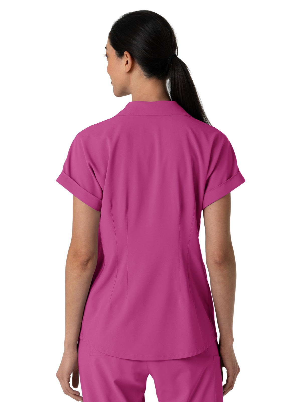 Women’s Two-Pocket Flex-n-Reach Collared Scrub Top