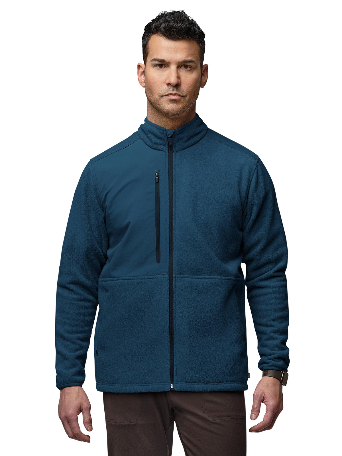 Men's Seven-Pocket Micro Fleece Zip Jacket