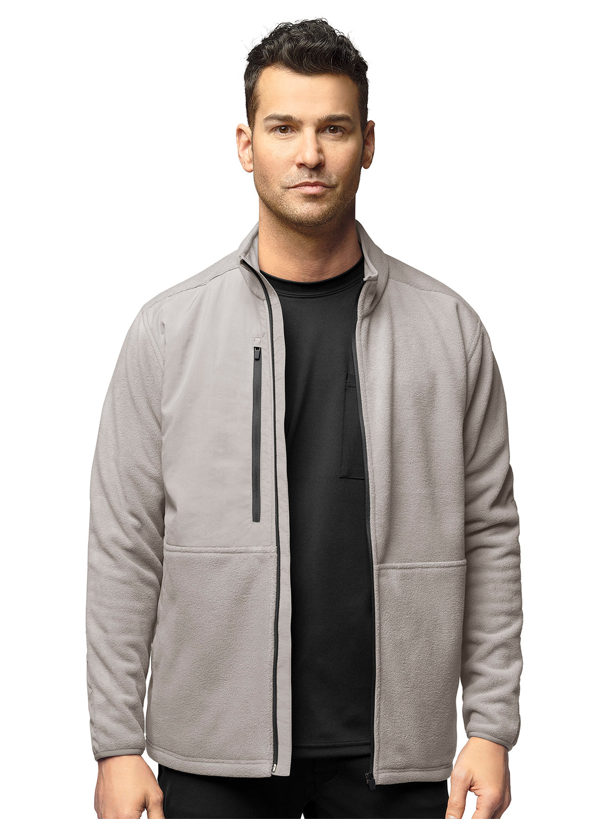 Men's Seven-Pocket Micro Fleece Zip Jacket