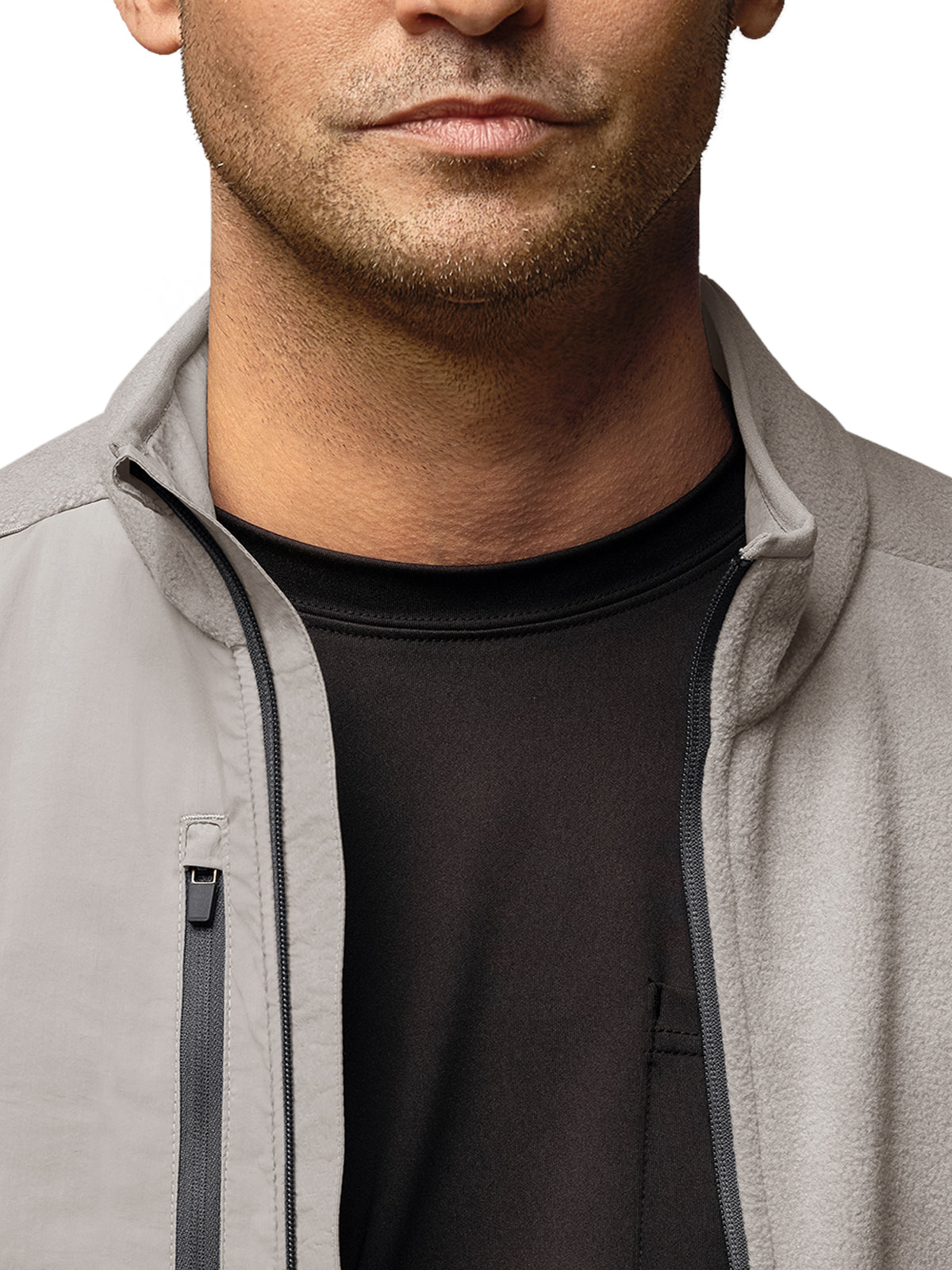 Men's Seven-Pocket Micro Fleece Zip Jacket