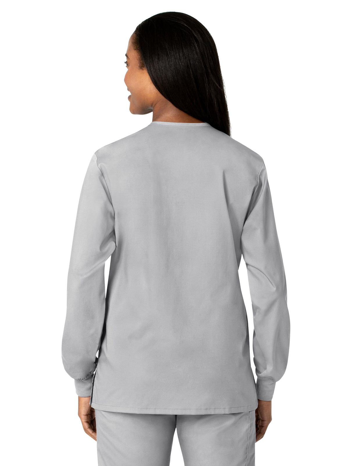 Unisex Five-Pocket Snap Front Scrub Jacket