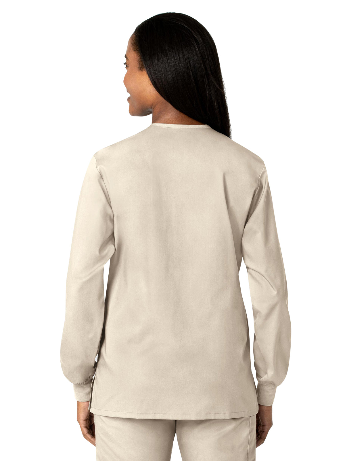 Unisex Five-Pocket Snap Front Scrub Jacket