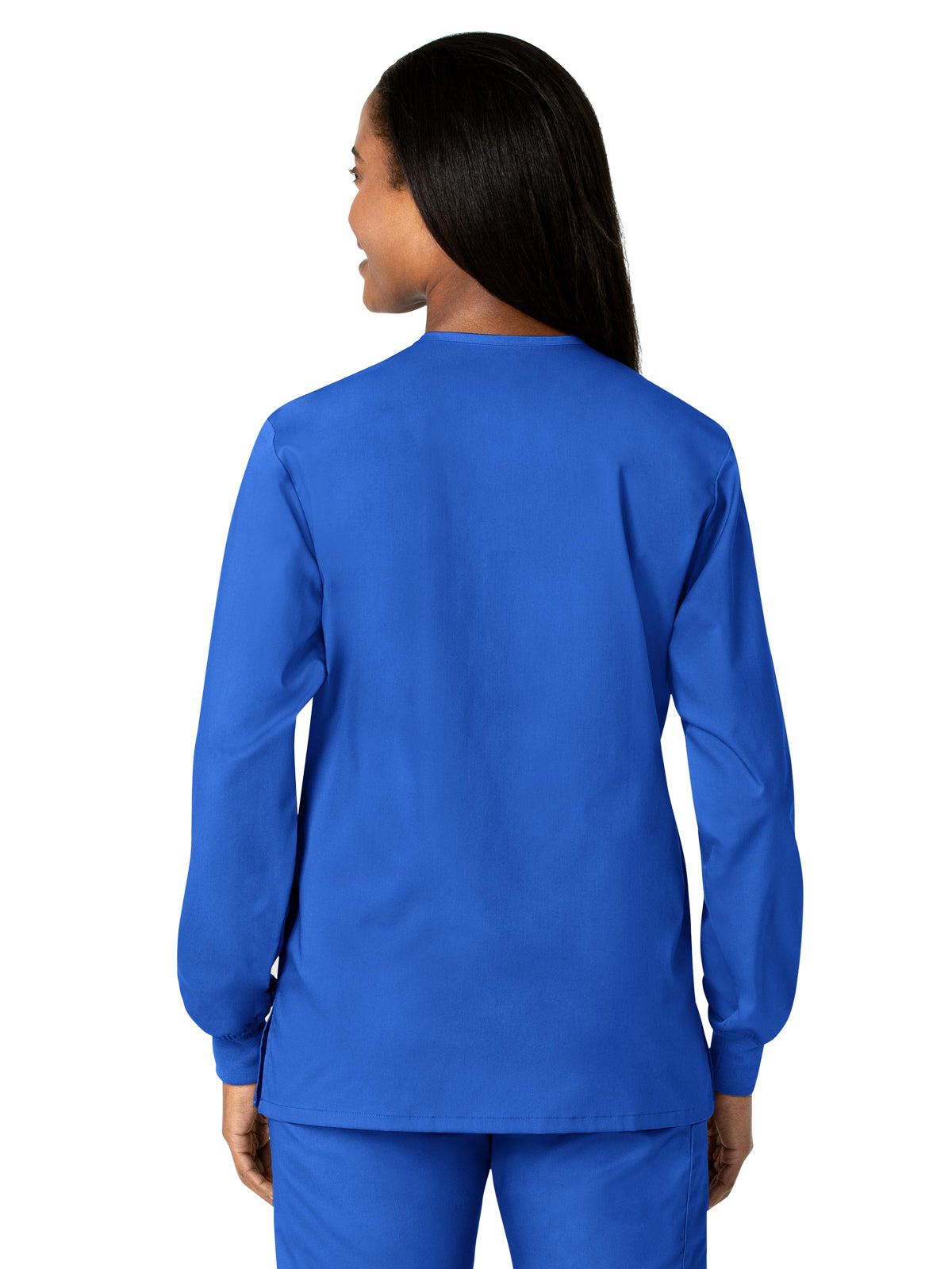 Unisex Five-Pocket Snap Front Scrub Jacket