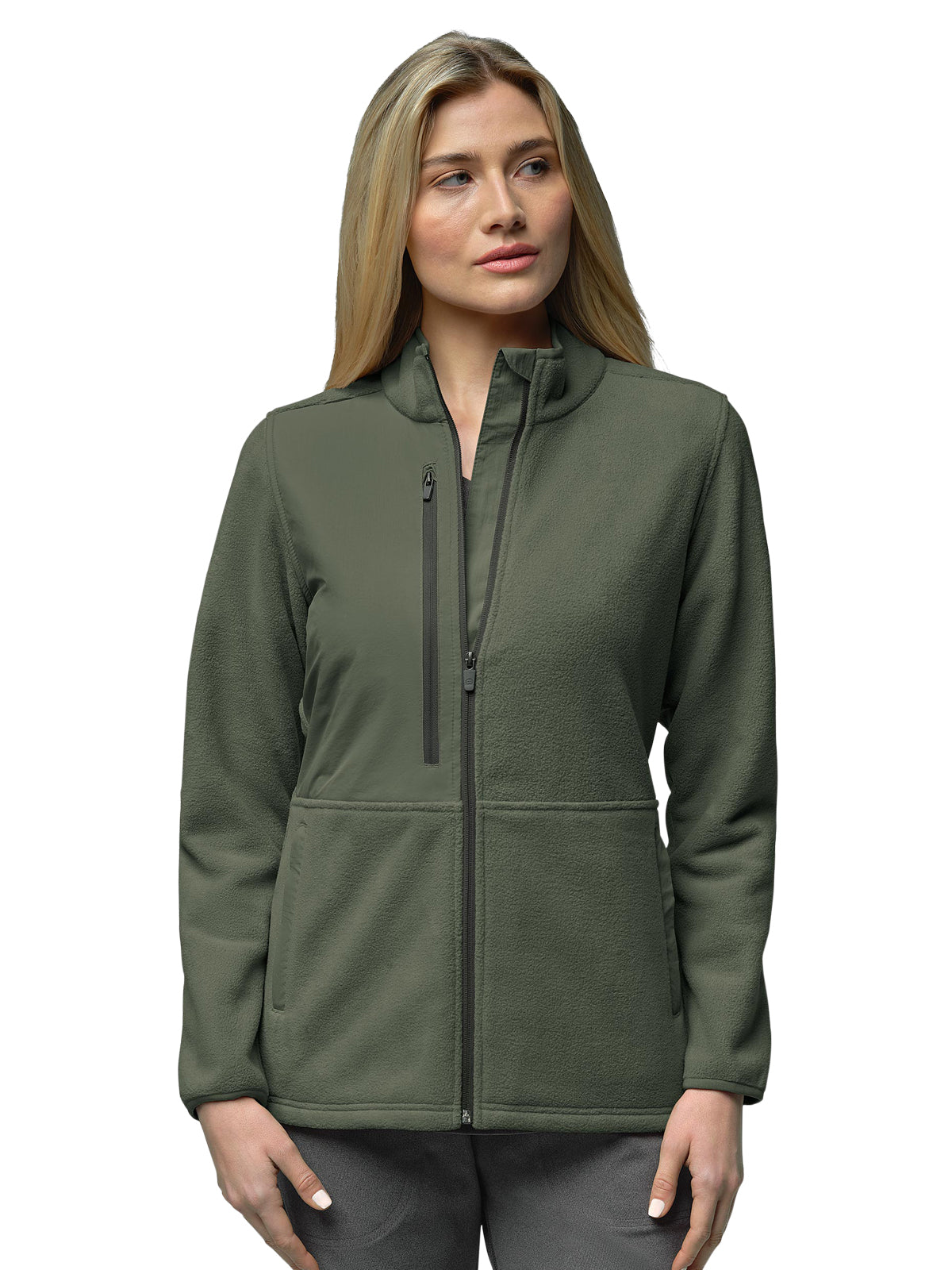 Women's Seven-Pocket Micro Fleece Zip Jacket