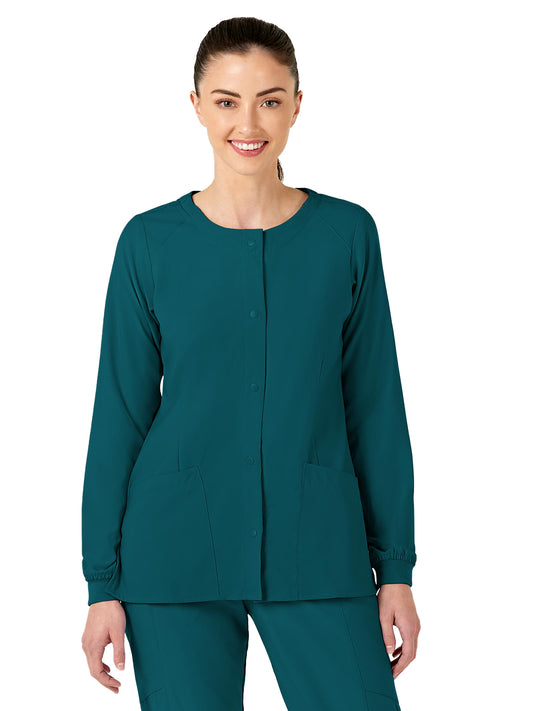 Women's Two-Pocket Crew Neck Jacket