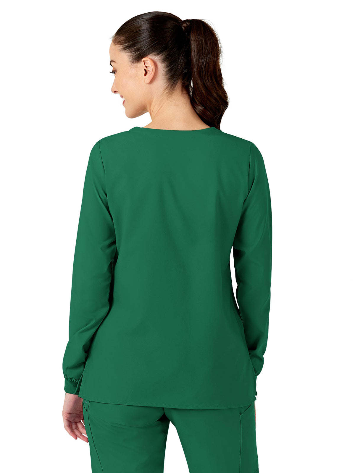 Women's Two-Pocket Crew Neck Scrub Jacket