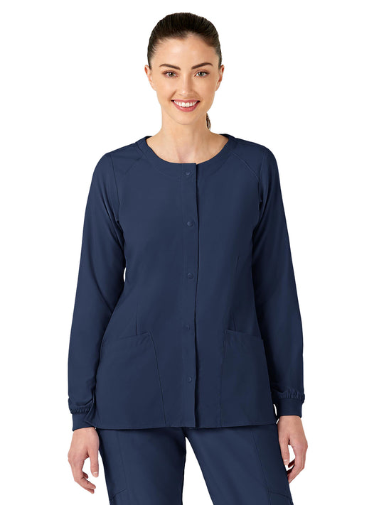 Women's Two-Pocket Crew Neck Jacket