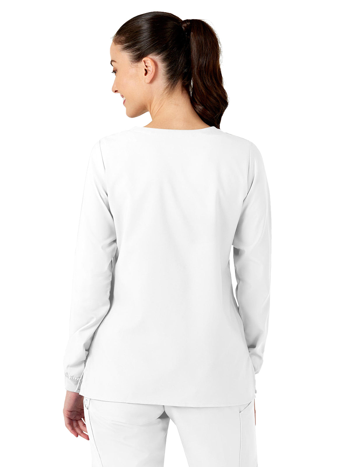 Women's Two-Pocket Crew Neck Scrub Jacket