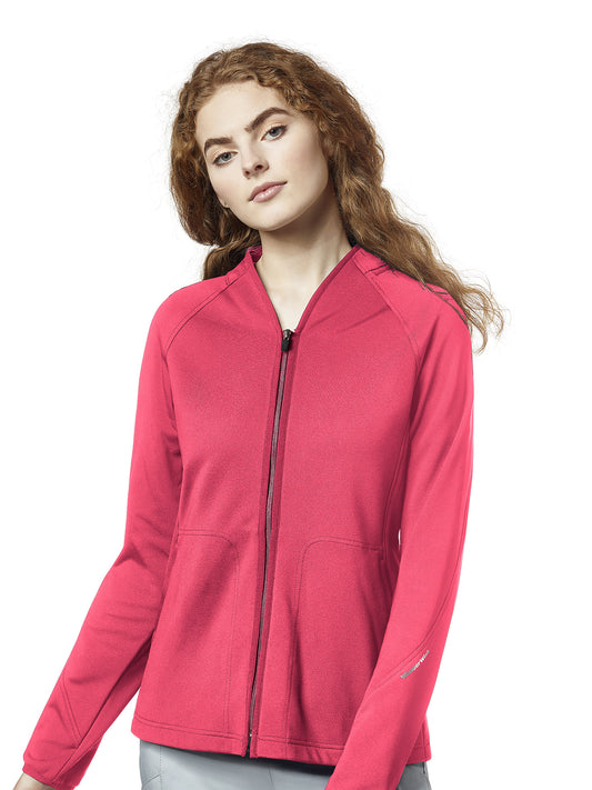 Women's Fleece Full Zip Scrub Jacket