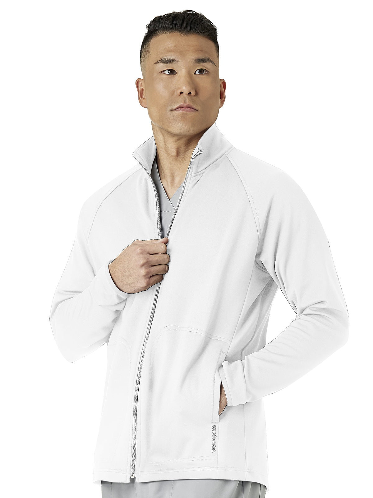 Men's Fleece Full Zip Scrub Jacket