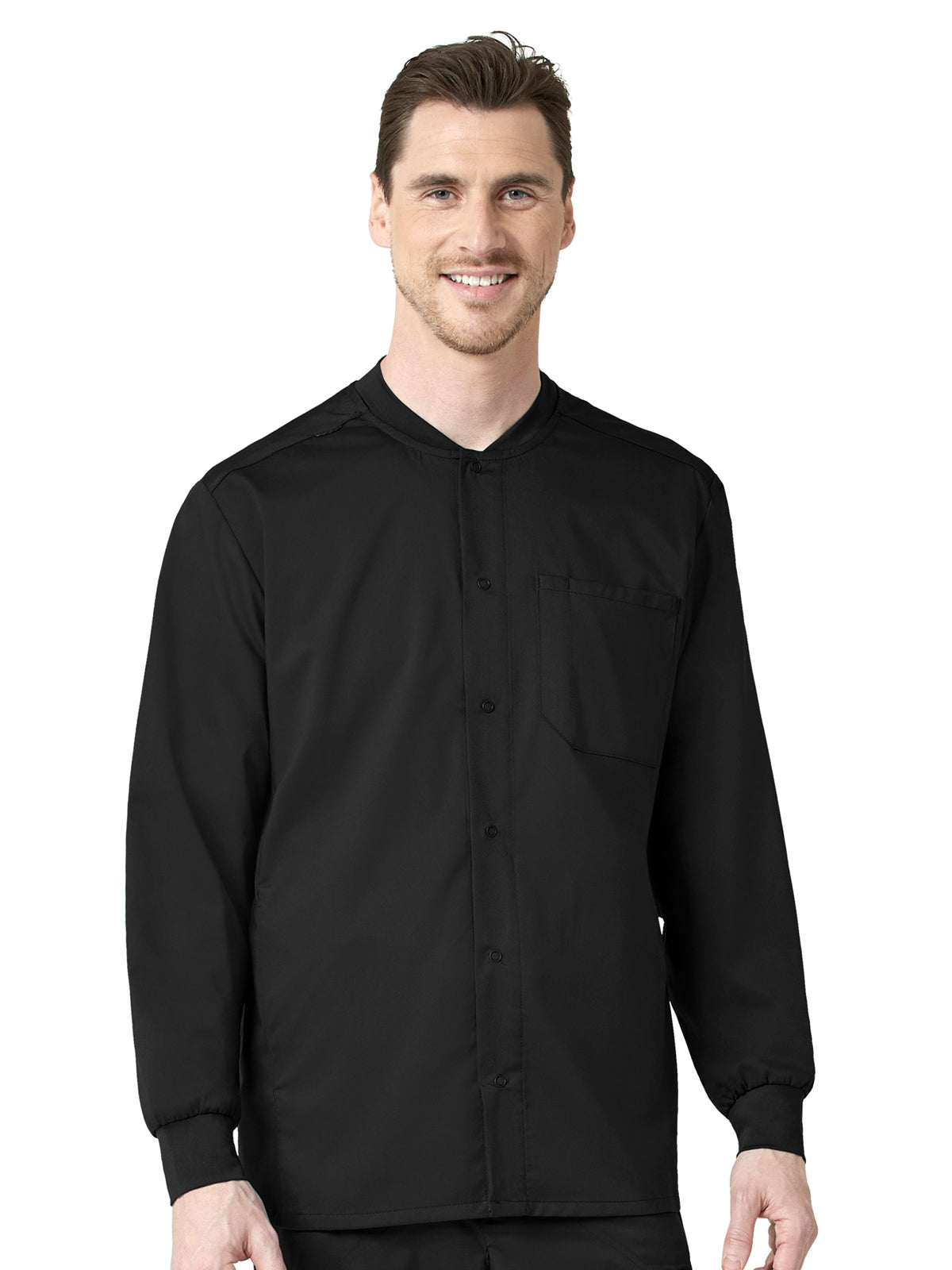 Men's Six-Pocket Snap-Front Warm-Up Jacket