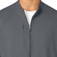 Men's Three-Pocket Zip-Front Warm-Up Scrub Jacket