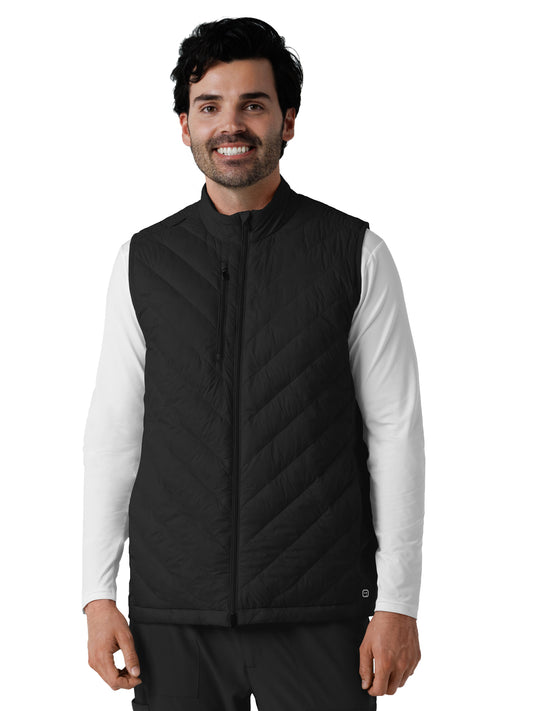 Men's Six-Pocket Quilted Scrub Vest