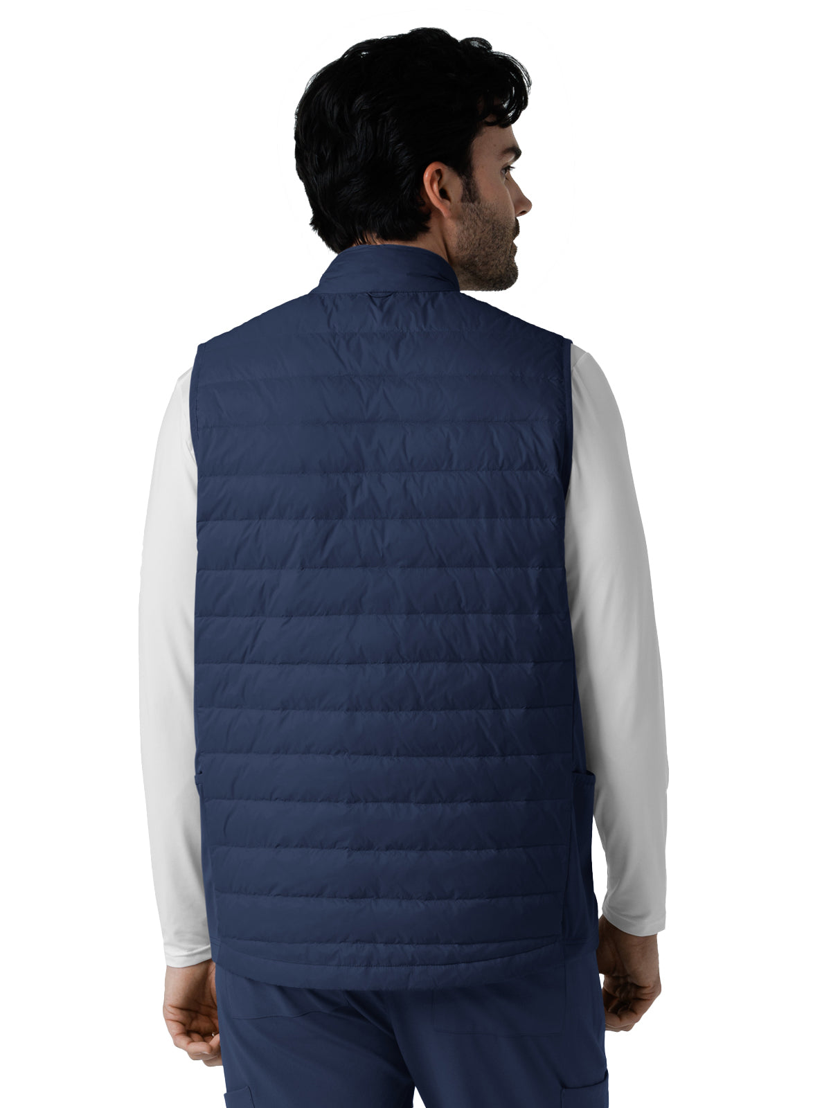 Men's Six-Pocket Quilted Scrub Vest