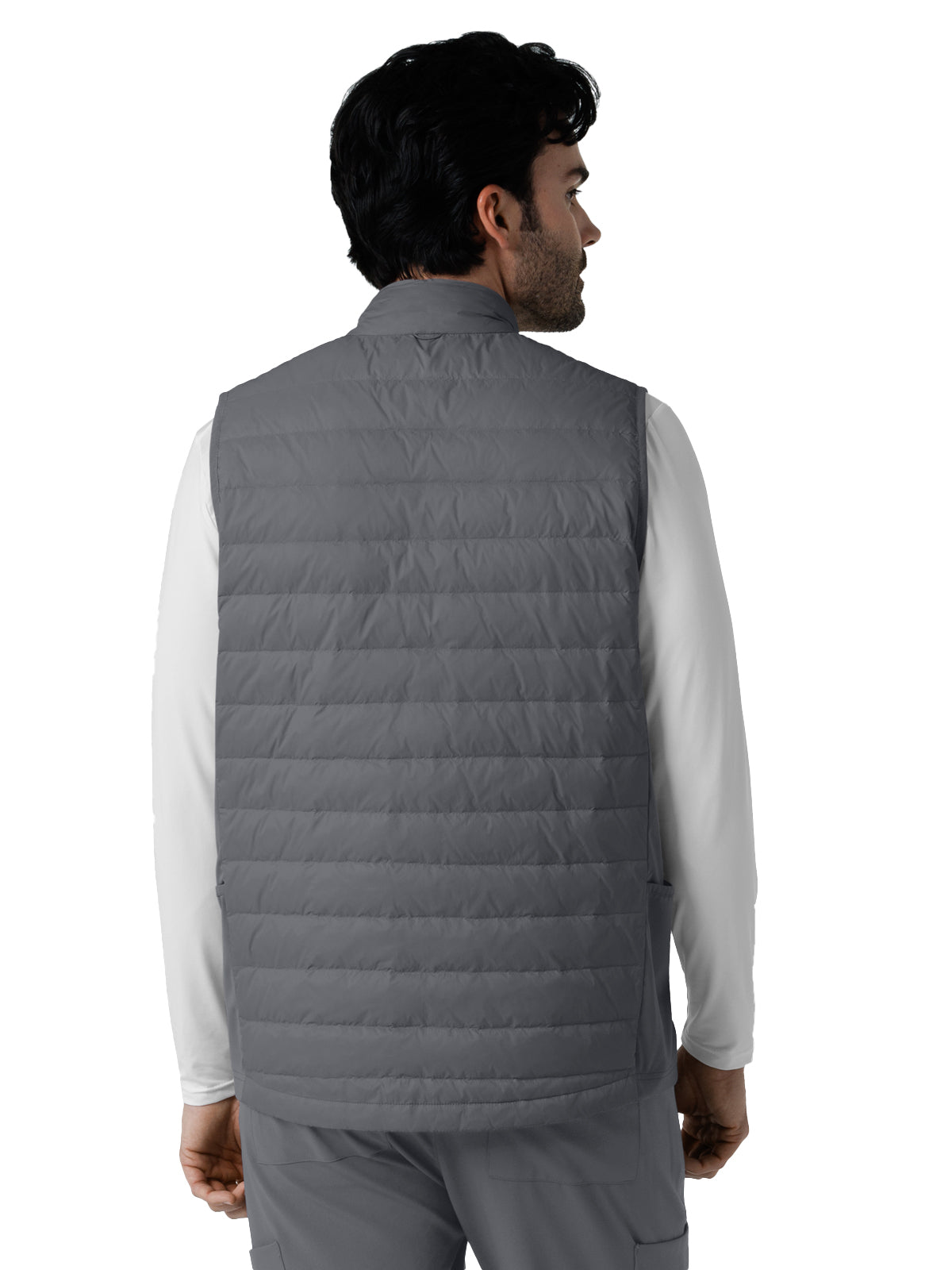 Men's Six-Pocket Quilted Scrub Vest