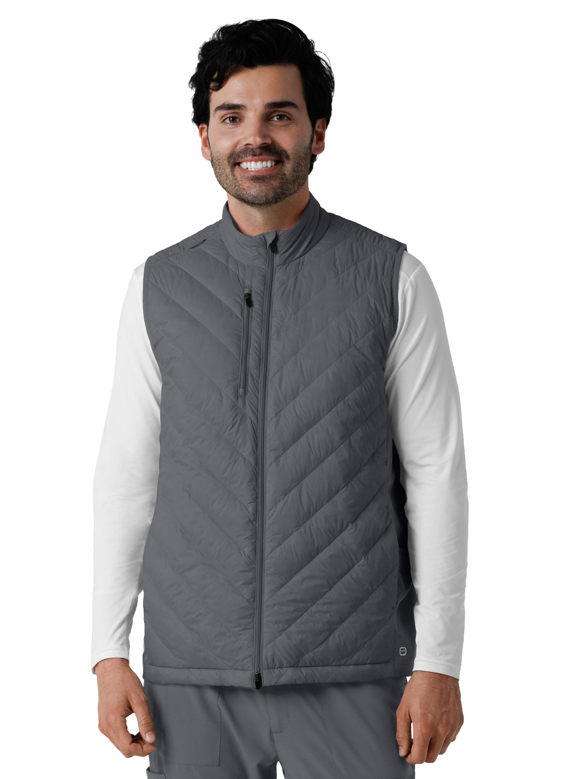 Men's Six-Pocket Quilted Scrub Vest