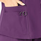 Women's Five-Pocket Modern Fit V-Neck Top - C12113 - Eggplant