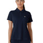 Women's Three-Pocket Lightweight Short Sleeve Polo Scrub Top - C12119 - Dark Navy
