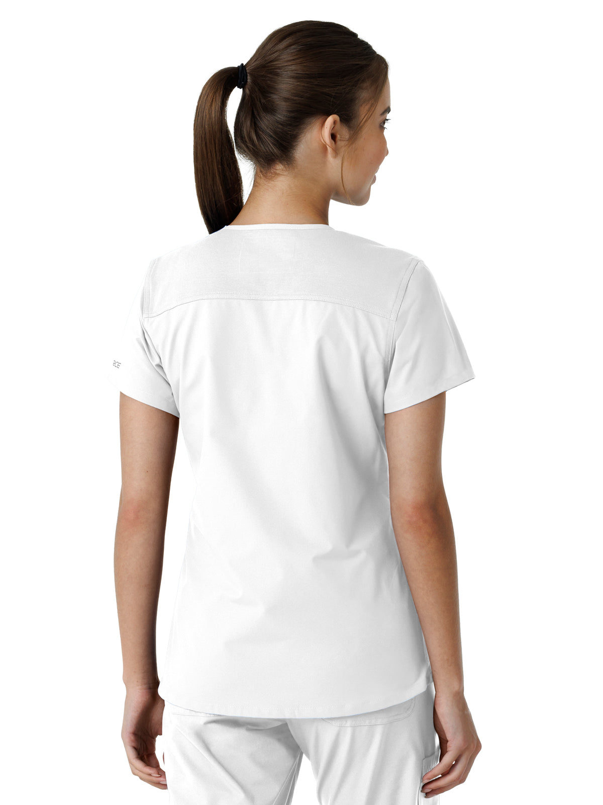 Women's Four-Pocket V-Neck Knit Panel Top