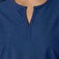 Women's Notch Neck Tunic Knit Panel Top