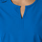 Women's Notch Neck Tunic Knit Panel Top