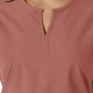 Women's Notch Neck Tunic Knit Panel Top